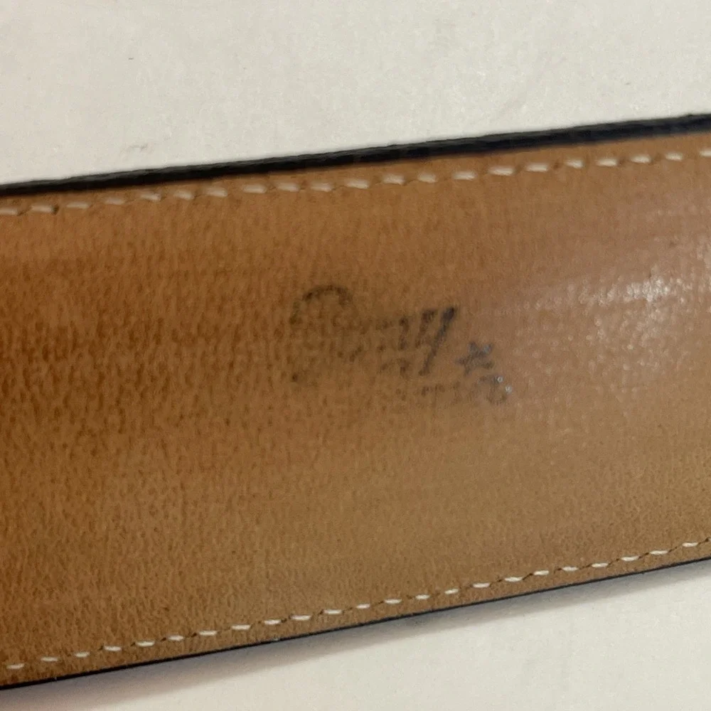 Tony Lama Belt Dress / Western Black Genuine Lizard Leather Mens 32 Old Money‎